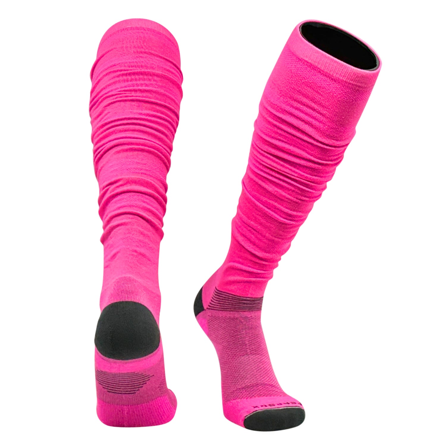 Pear Sox SCRUNCH Knee High Long Performance Socks in Neon Pink, perfect for comfort and breathability - ideal knee high performance socks for sports.