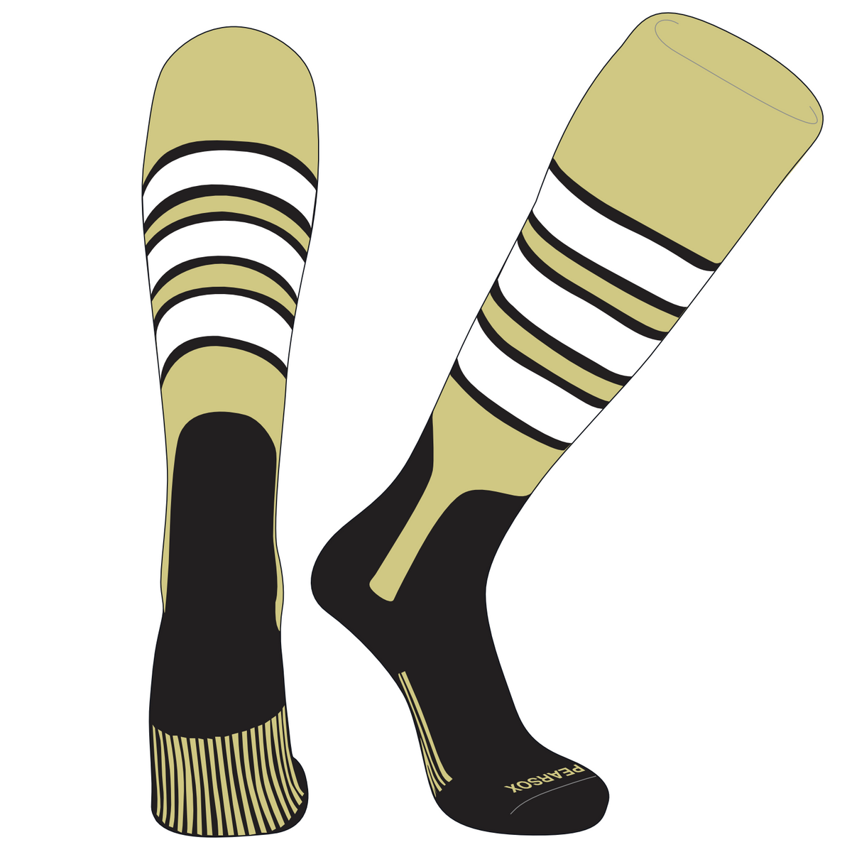 Chaussettes De Baseball PEAR SOX OTC Stirrup – Taille F (7in) Rose Flashy, Blanc, Noir