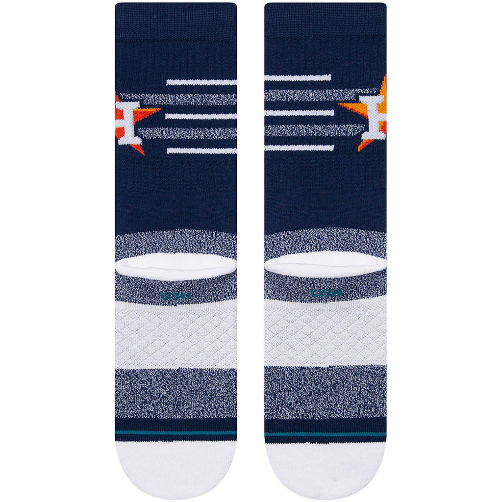 Houston Astros Stance MLB X Stance 2024 Closer Crew Socks featuring a bold design, made with breathable combed cotton blend, designed for comfort and support, perfect for fans