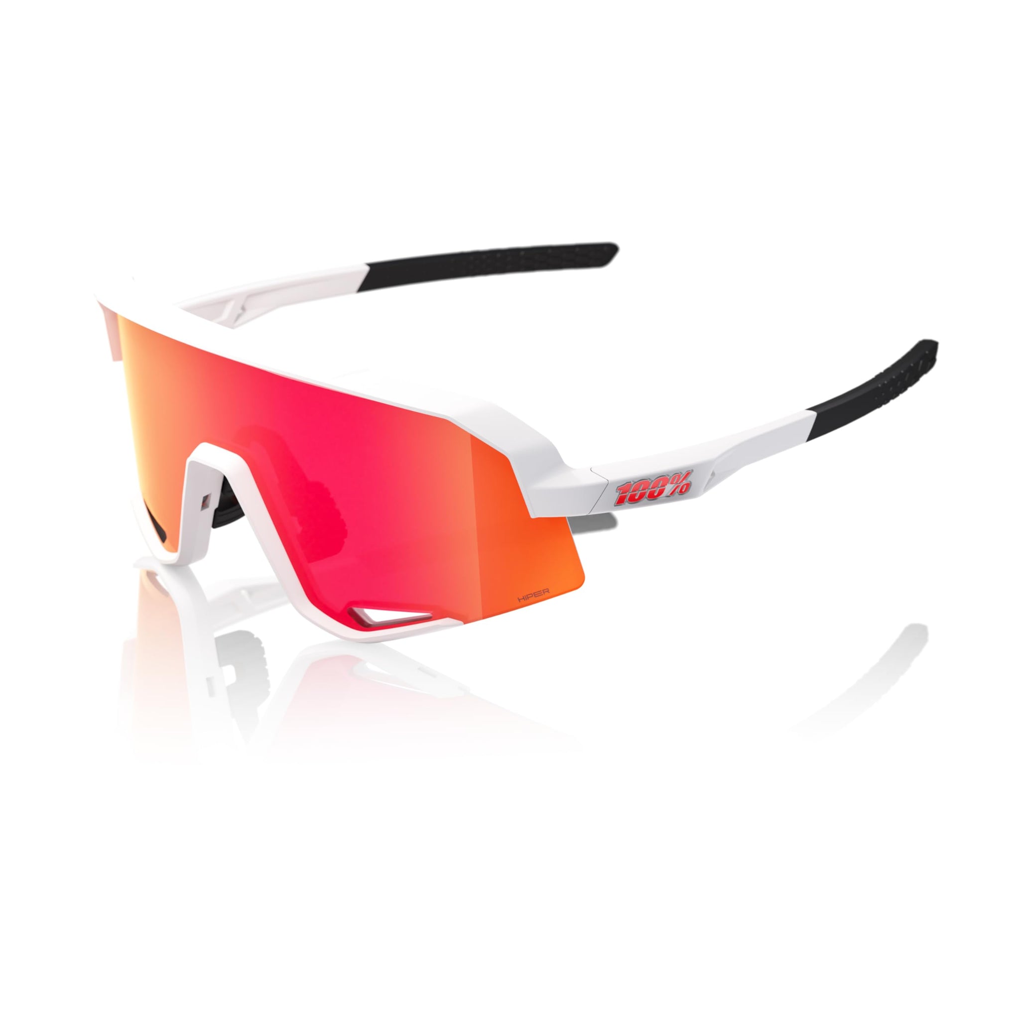 【メーカー公式ショップ】 100% Lens Mirror Multilayer Red HiPER White Matte SLENDALE ウェア