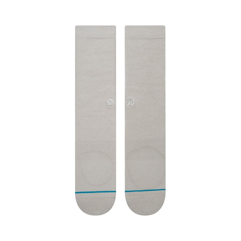 Close-up of Stance mens Icon Solid Color Cotton Crew Socks featuring advanced Infiknit technology for durability and medium cushioning.