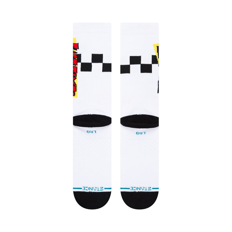 Stance Fast Times at Ridgemont High Crew Socks featuring iconic film graphics and classic crew cut design, made with a premium cotton blend for comfort and durability.