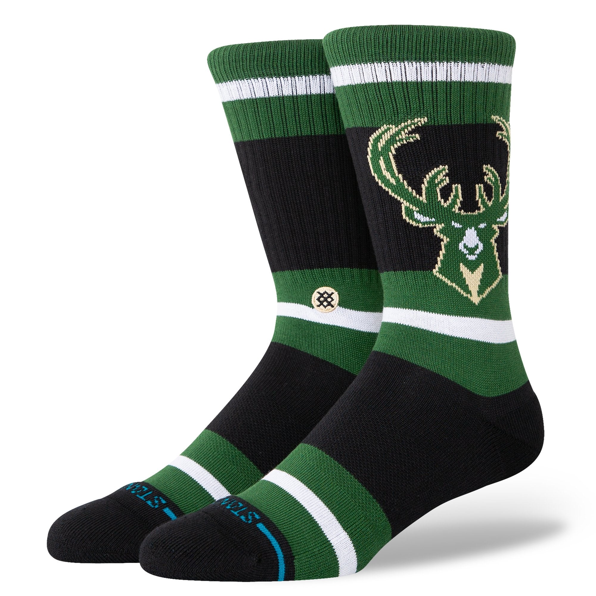 Stance NBA 2024 Prep Crew Socks Large MILWAUKEE BUCKS – Mk Socks