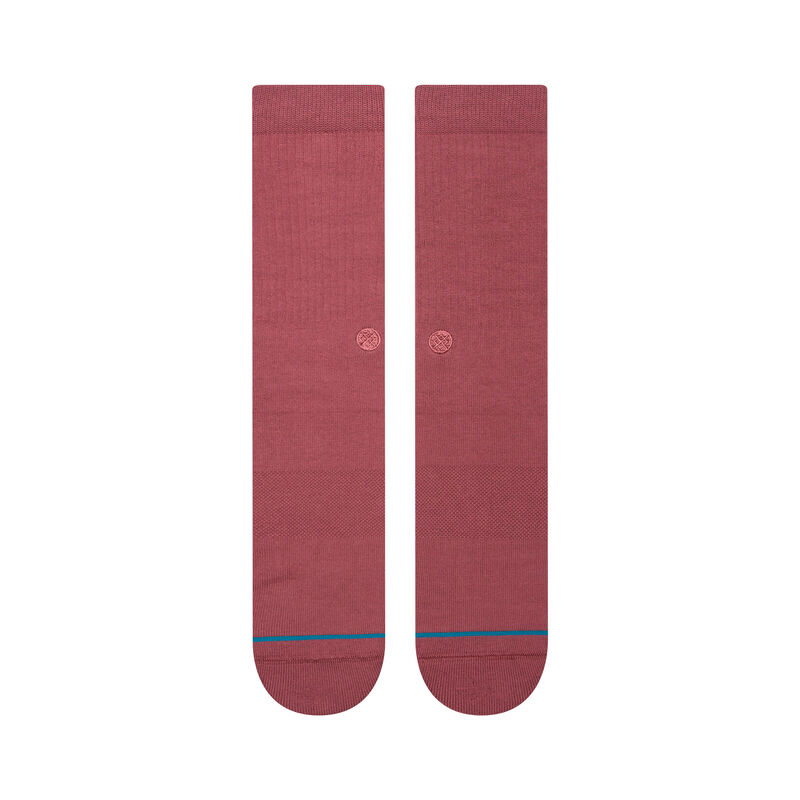 Close-up of Stance mens Icon Solid Color Cotton Crew Socks showcasing the soft combed cotton texture and crew height design.