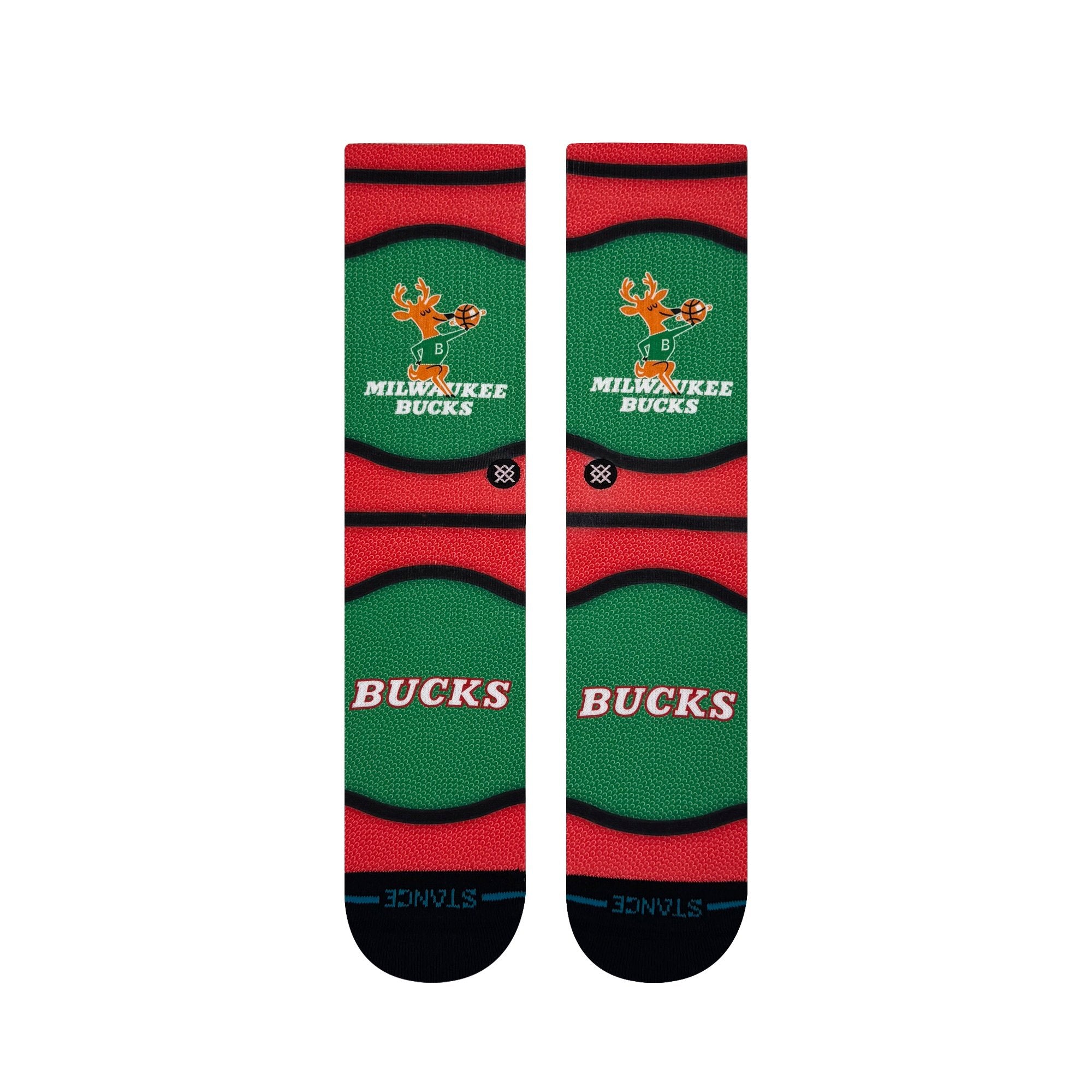 Stance NBA Mini Ball Hardwood Classics Poly Crew Socks Milwaukee