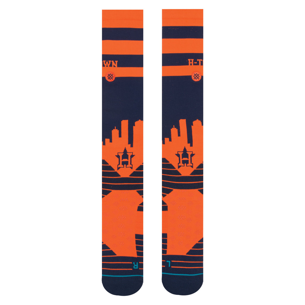 Stance MLB Houston Astros Diamond Pro City OTC Socks showcasing vibrant team colors and design, perfect for Houston Astros fans.
