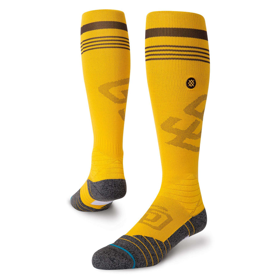 Stance MLB San Diego Padres Diamond Pro Yellow OTC Socks (L)