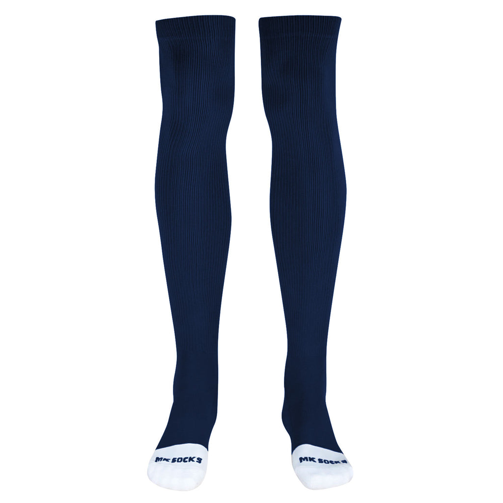 Over-the-knee tube socks by MK Socks perfect for baseball and football.