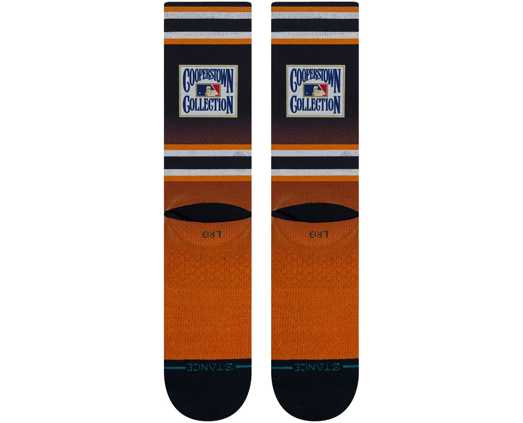 Stance San Francisco Giants 2023 Cooperstown Crew Sock displaying team colors and design, showcasing comfort and style for baseball fans.