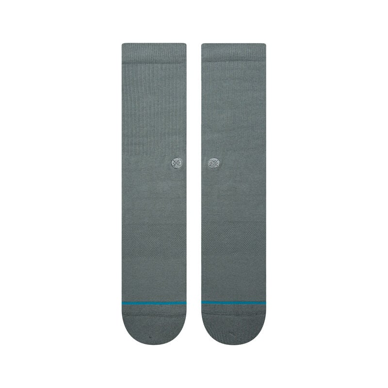 Close-up view of Stance mens Icon Solid Color Cotton Crew Socks showcasing the soft combed cotton fabric and Infiknit technology.