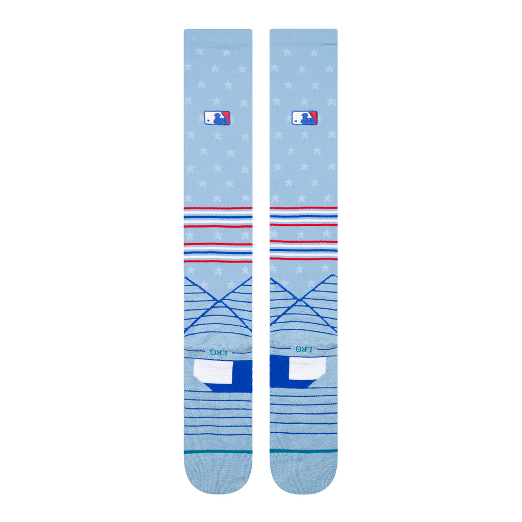 Stance MLB 4Th Of July 2025 The Fourth OTC Socks displayed in a lively setting, demonstrating comfort and stylish design for baseball fans on July 4th.