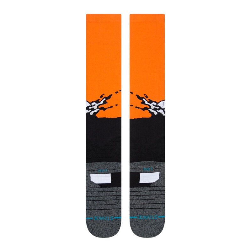 Close-up view of Stance MLB San Francisco Giants Splash OTC Socks highlighting comfortable cushioning and durability features.