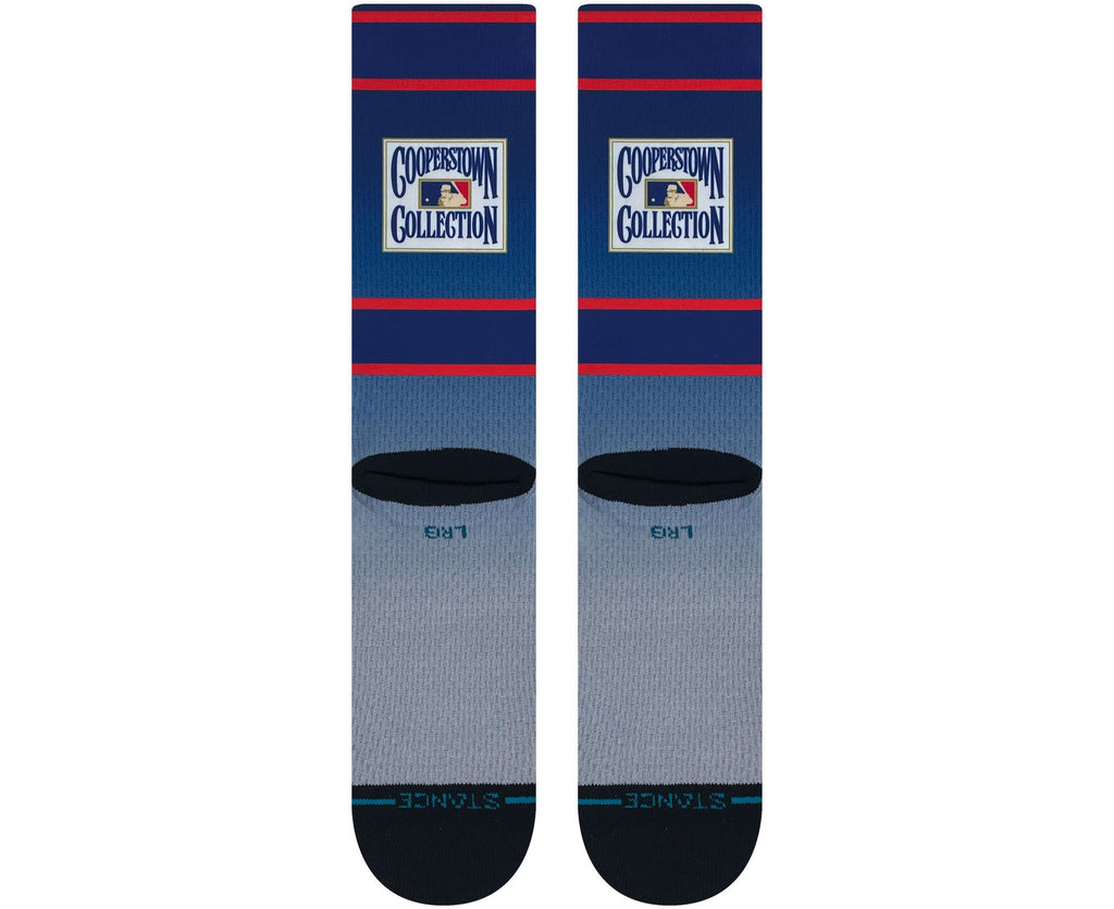 Close-up of Stance Chicago White Sox 2023 Cooperstown Crew Sock highlighting the mid-cushion design and seamless toe closure for comfort.