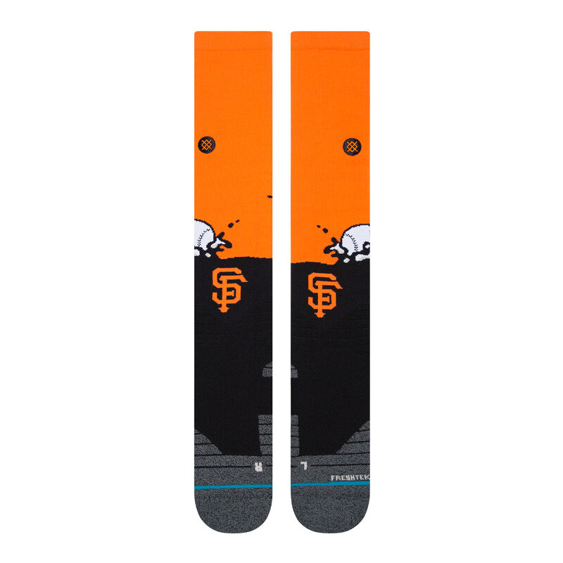 Stance MLB San Francisco Giants Splash OTC Socks showcasing vibrant design and over-the-calf height for perfect athletic performance.