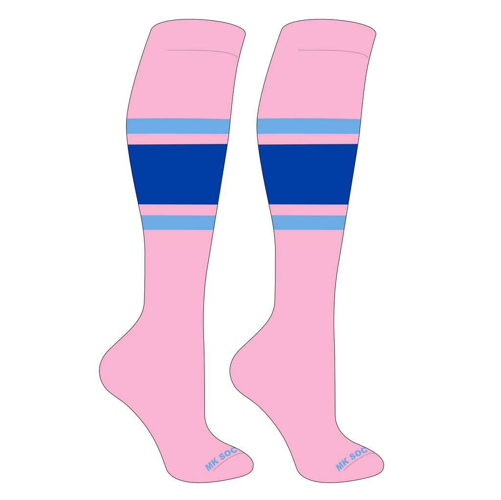 MK Socks Competitor OTC Baseball, Football Socks in Pink color designed for optimal performance and comfort.