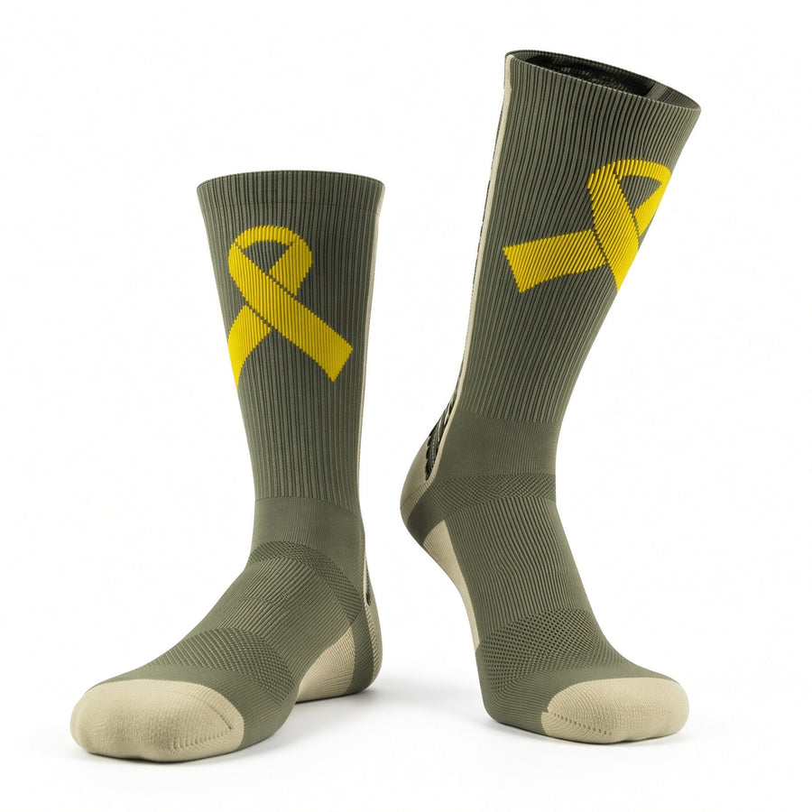 MK Socks Military Digital Camo Crew Socks - Armed Forces Ribbon Patriotic Athletic Gear