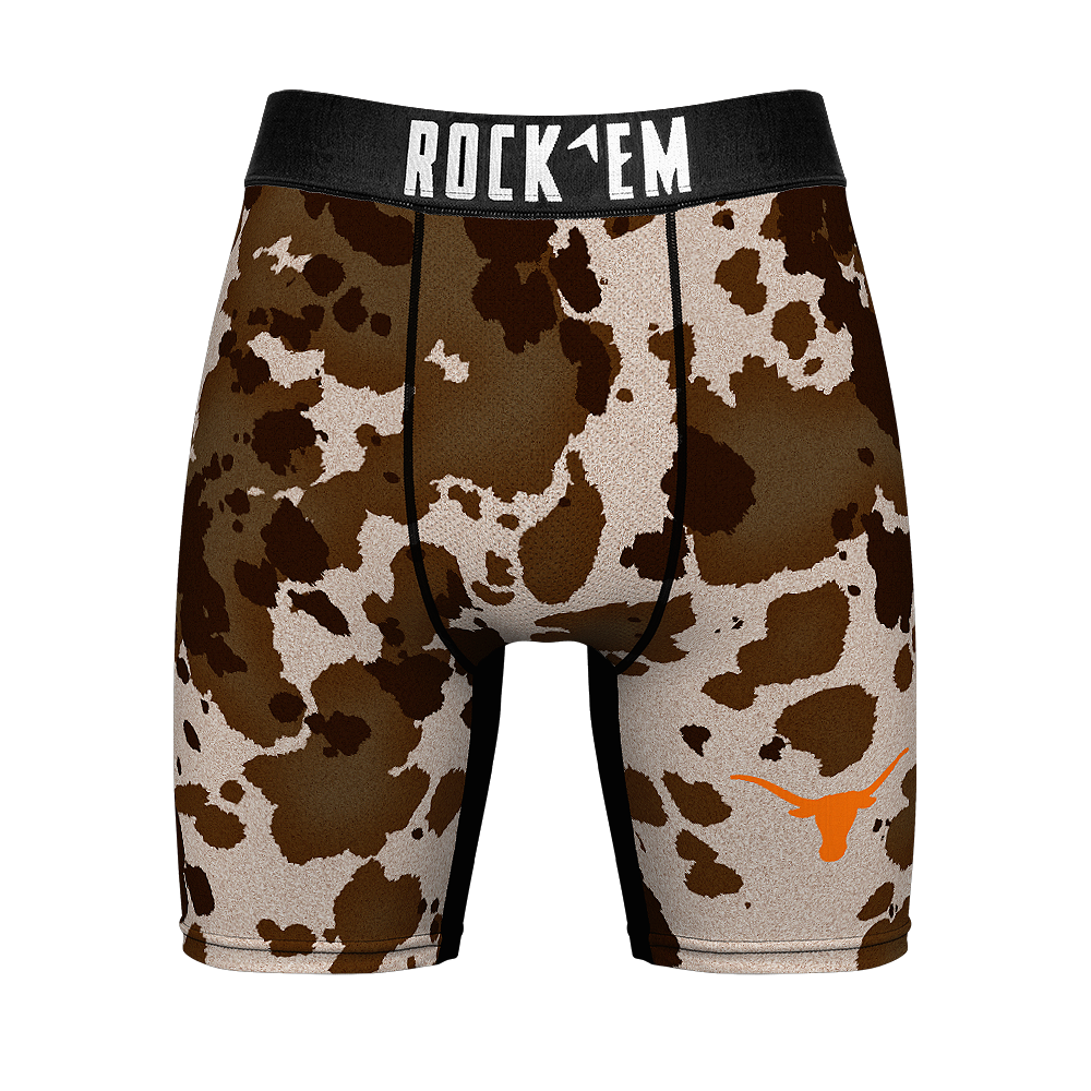 Texas Longhorns men’s boxer briefs with moisture-wicking fabric and 4-way stretch for game-day comfort