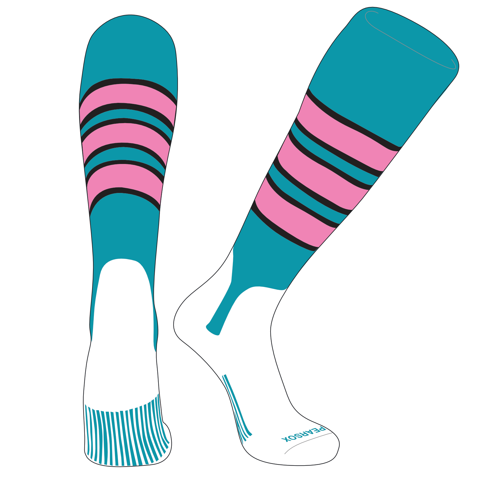 Pear Sox Striped Otc Baseball, Softball, Football Socks A Hot Pink Royal Xl Pear Sox Striped Otc Baseball, Softball, Football Socks A Hot Pink Royal Xl