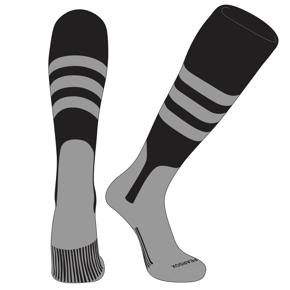 Chaussettes PEAR SOX OTC Baseball/Softball – Rose Flash, Blanc, Noir (taille F)