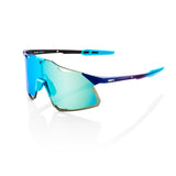 100% HYPERCRAFT Sport Performance Sunglasses, Matte Metallic, Blue Topaz