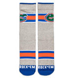 Rock Em Florida Gators Varsity Stripe Knitted NCAA Licensed Crew Socks