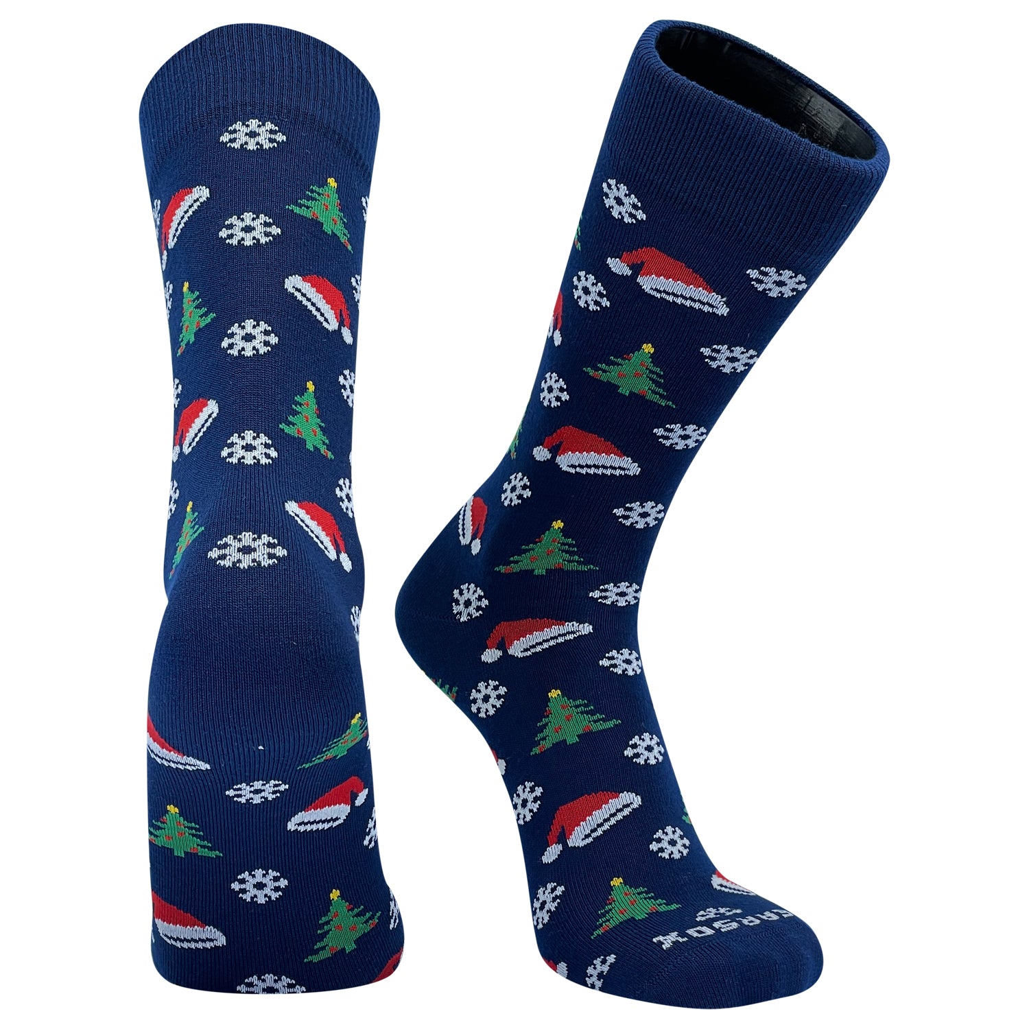 Pearsox Holiday Christmas Santa Trees Crew Socks Navy (Youth) Pearsox Holiday Christmas Santa Trees Crew Socks Navy (Youth)