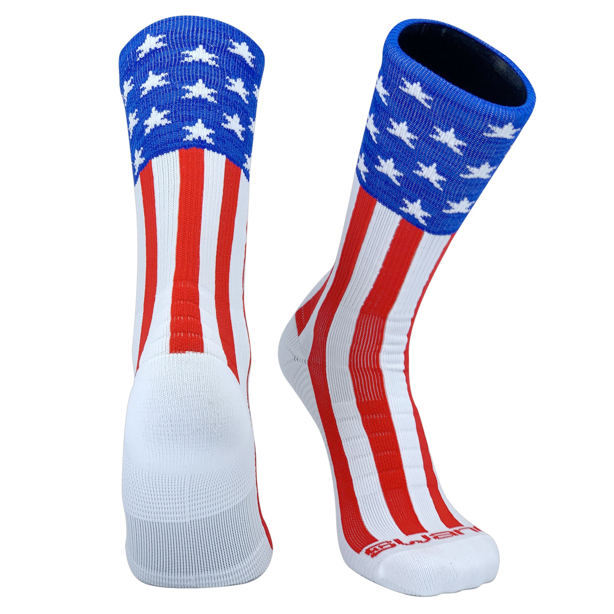 Swanq USA Uncle Sam Patriot Basketball Football Crew Socks by TCK