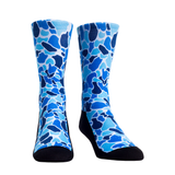 Rock Em Lifestyle Street - Gorilla Camo Blue Crew Socks