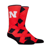 Rock Em NCAA Nebraska Huskers HyperOptic Argyle Crew