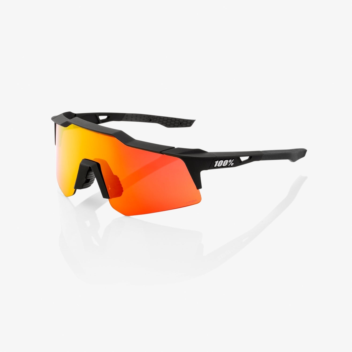 100% SPEEDCRAFT XS Sport Performance Sunglasses, Black Holographic, Blue