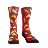 Rock Em Buffet Food - Taco All Over Crew Socks