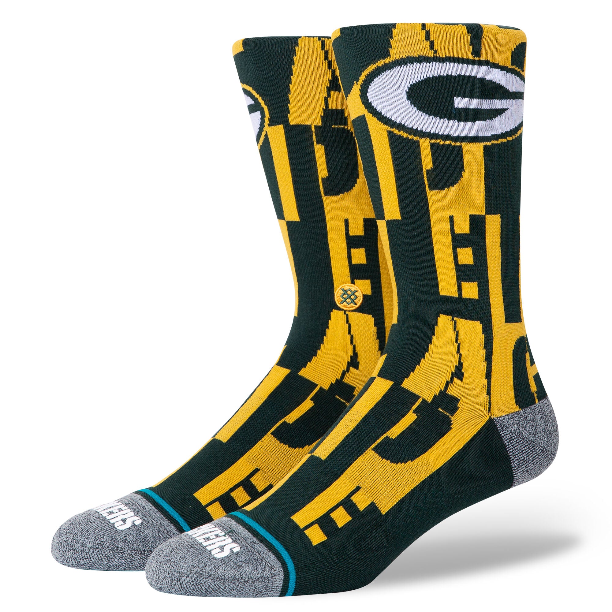 Stance NFL Branded Green Bay Packers Crew Socks Mk Socks Stance NFL Branded Green Bay Packers Crew Socks Mk Socks