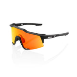 100% SPEEDCRAFT Sport Performance Sunglasses, Soft Tact Black, Red Multilayer