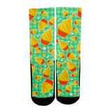 Rock Em Elite Theme Park: Pineapple Float Crew Socks
