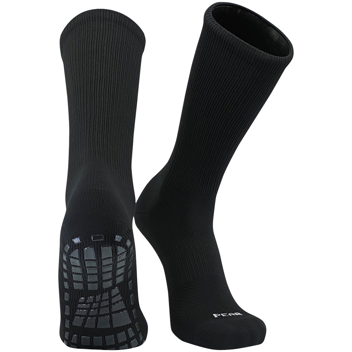 Pearsox Grip Socks Basketball, Football, Hockey Gripper Crew Socks USA (Black) Medium