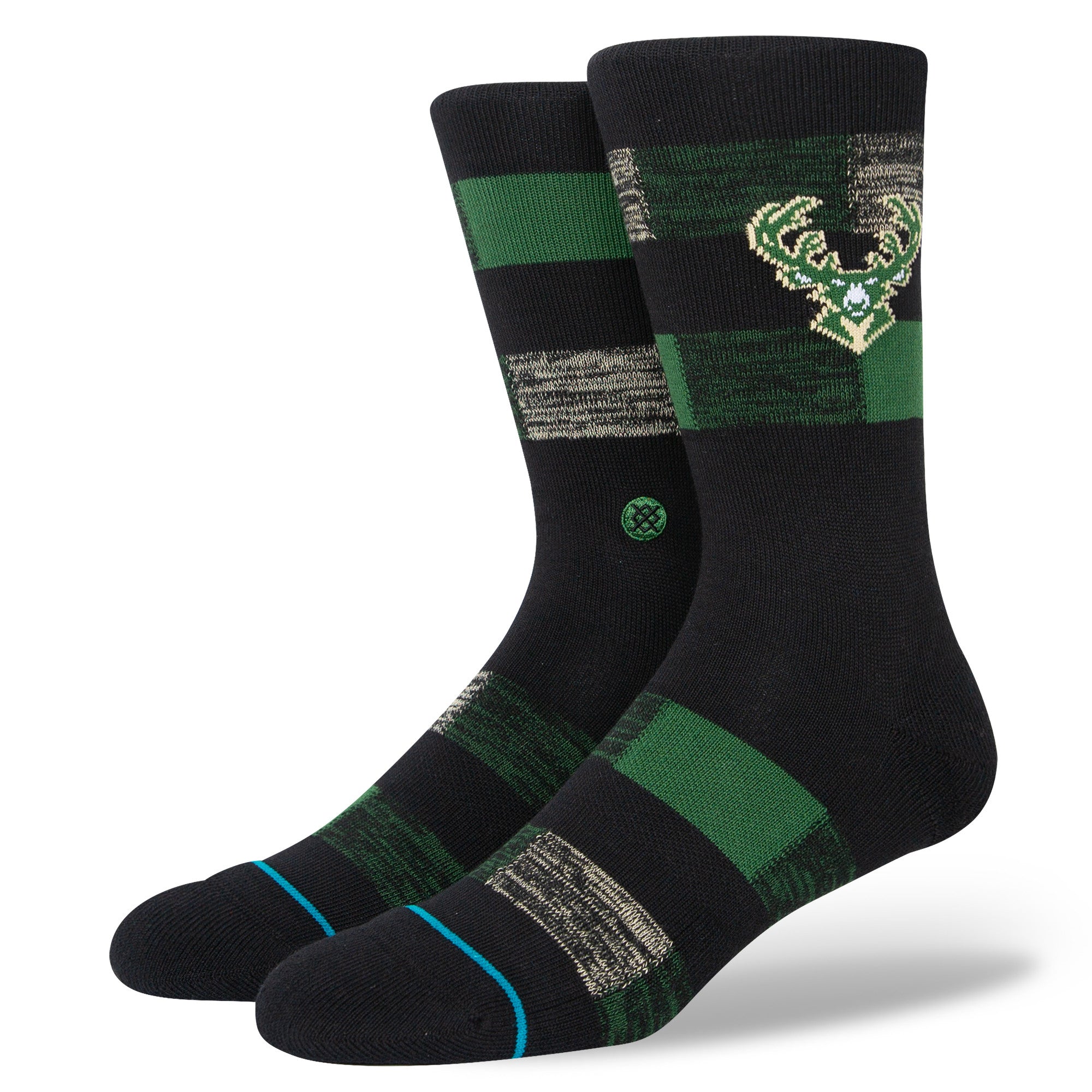 NBA X Stance Cryptic Collection Crew Socks Milwaukee Bucks – Mk