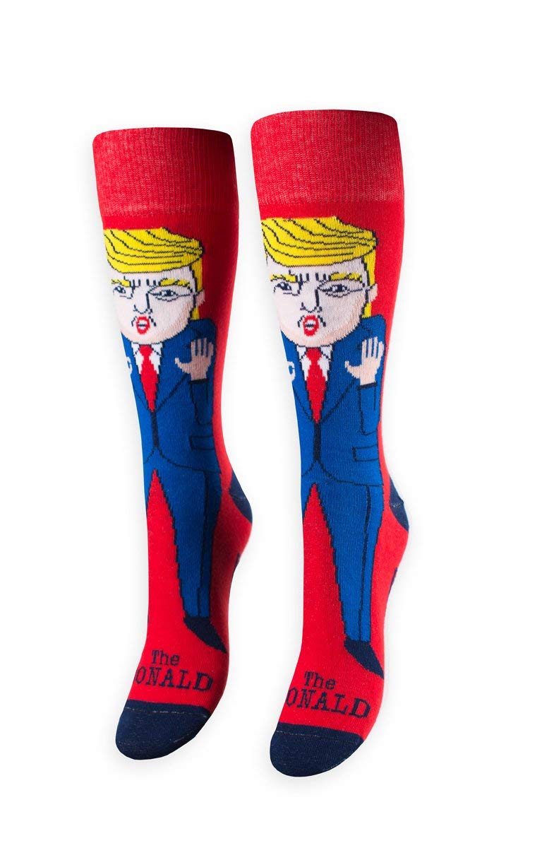 FREAKER Feet, Unisex Fun Colorful Cotton Crew Socks, The Donald