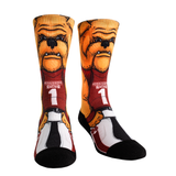 Rock Em Elite Mississippi State HyperOptic Mascot NCAA Crew Socks (L/XL)