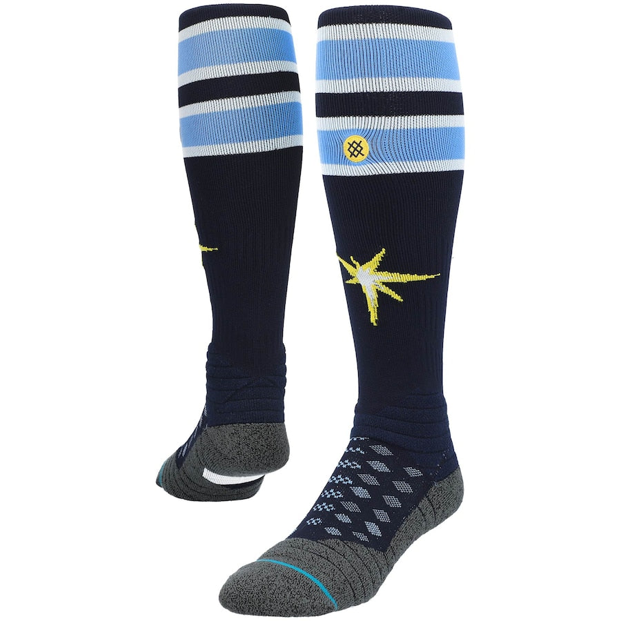 Officially Licensed MLB Tampa Bay Rays MVP Socks, Size Large | for Bare Feet