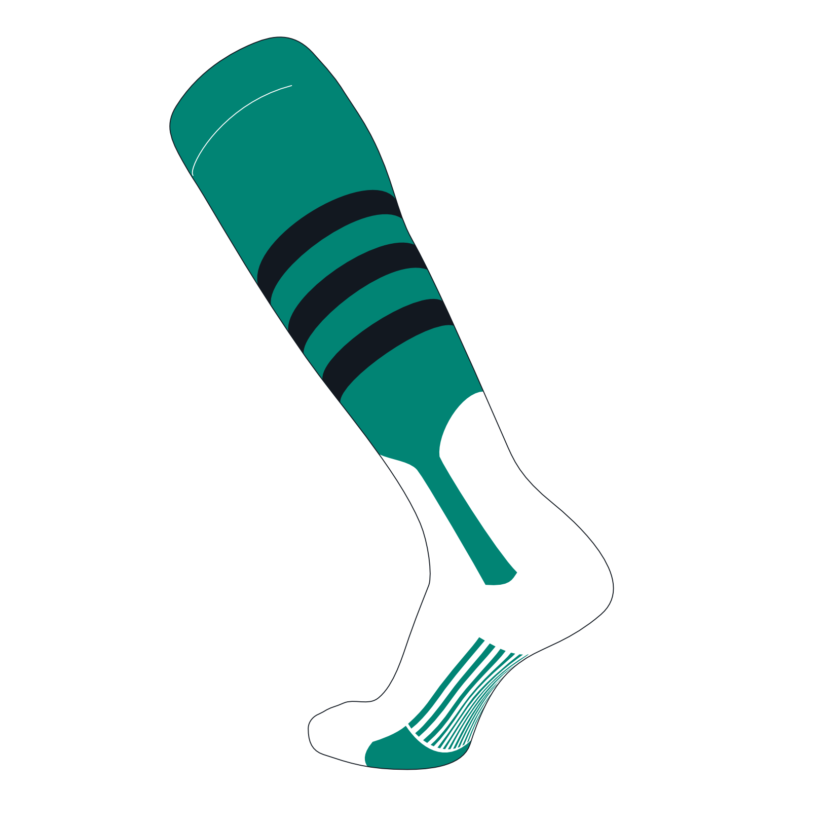 Chaussettes Baseball TCK Elite Montantes – Homme, Noir/or/rouge, Taille Unique
