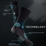 Rock Em Elite Hex Performance Basics Grey Ankle Quarter Socks (L/XL)