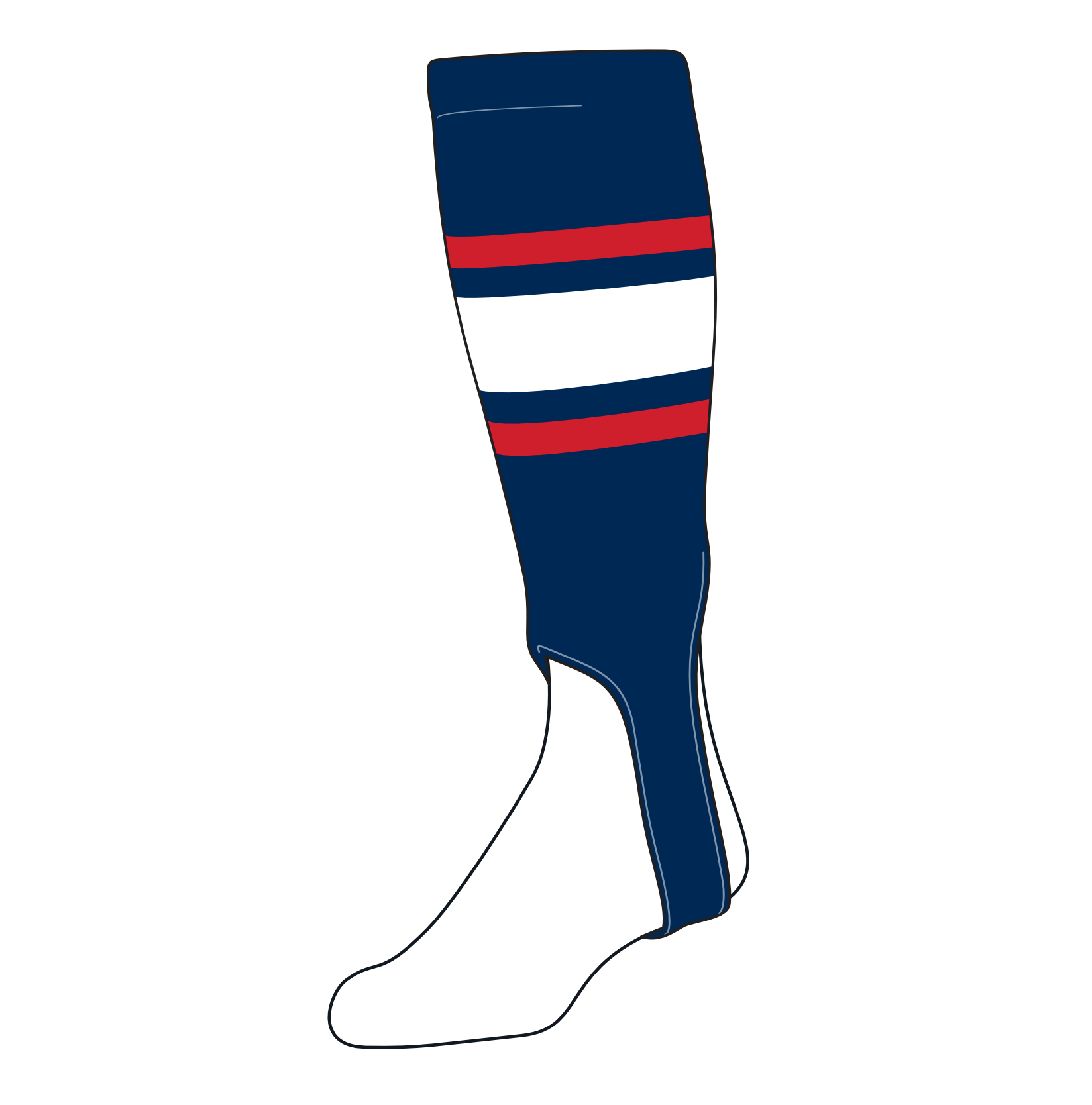 TCK Baseball Stirrups Small/Youth (100E, 5in) Navy, Red, White