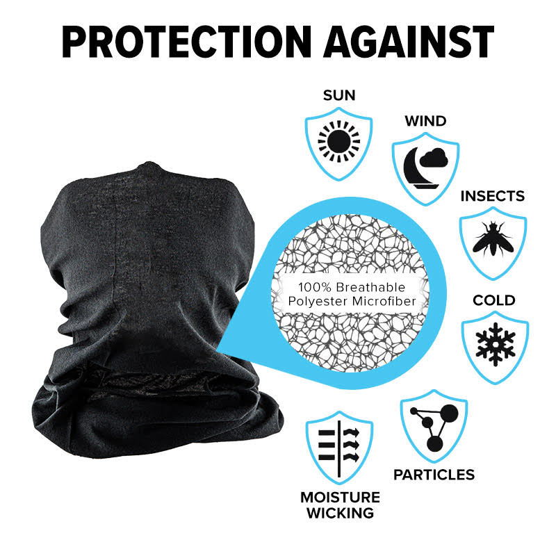 S A - 1 UV Face Shield Multipurpose Neck Gaiter, Balaclava, Elastic Face Mask for Men and Women
