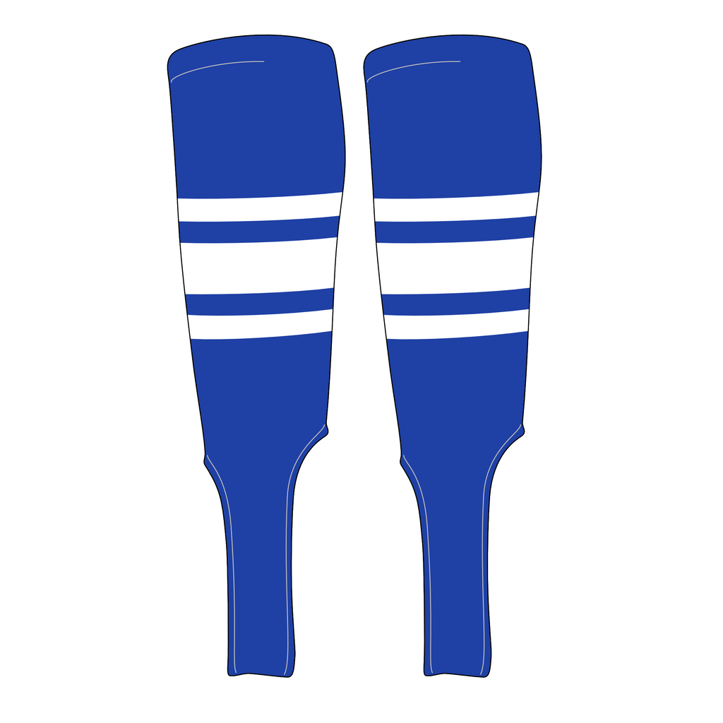 MK Socks Baseball Stirrups - B-7 Royal/White – Mk Socks